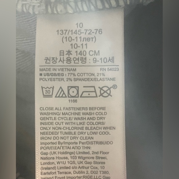 🆕 RESERVED XMS Gap Kids Girls Teen Sky High Distressed Skinny Jeans Washwell - Picture 9 of 12